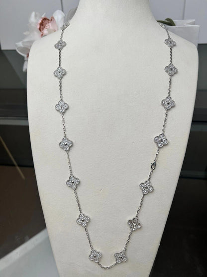 [LUCKY LOVE]CLOVER 20 MOTIFS DIAMOND SILVER