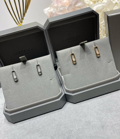 [LUCKY LOVE]MOVE UNO SMALL 1 DIAMOND EARRINGS