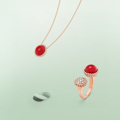 [LUCKY LOVE]PERLEE COULEURS DIAMOND ROSE GOLD BETWEEN THE FINGER RING