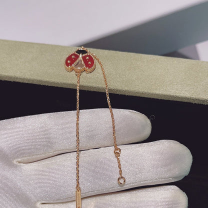 [LUCKY LOVE]LUCKY SPRING 1 MOTIF PINK GOLD BRACELET