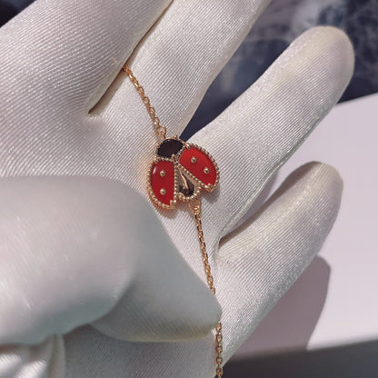 [LUCKY LOVE]LUCKY SPRING 1 MOTIF PINK GOLD BRACELET