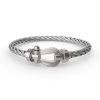 [LUCKY LOVE]FORCE LARGE HORSESHOE NO DIAMOND BRACELET SILVER