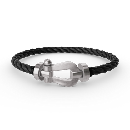 [LUCKY LOVE]FORCE LARGE HORSESHOE NO DIAMOND BRACELET SILVER