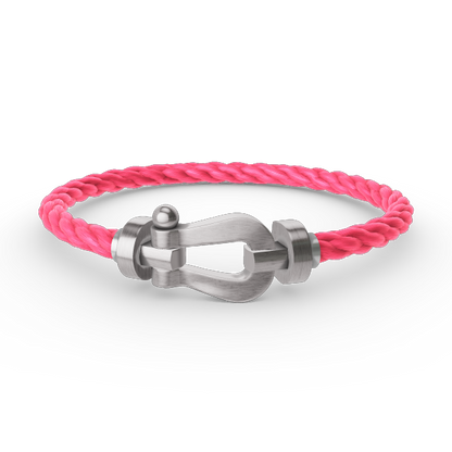 [LUCKY LOVE]FORCE LARGE HORSESHOE NO DIAMOND BRACELET SILVER